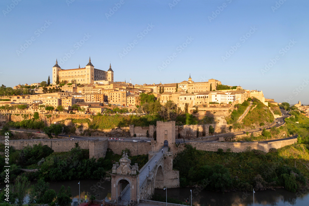 Panoramic view of the city of Toledo. World Heritage Site since 1986. Castile la Mancha, Spain. Panoramic view of the city of Toledo. World Heritage Site since 1986. Castile la Mancha, Spain.
