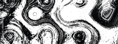 Black and white grungy abstract background. Vector illustration
