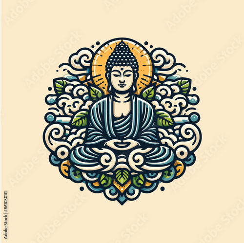 vector illustration design of buddha