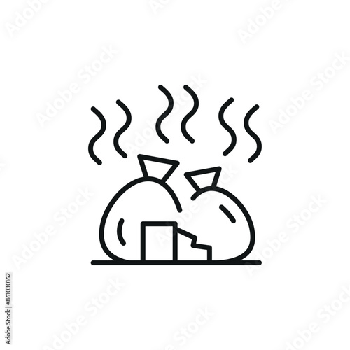 Garbage Bags icon. Simple Garbage Bags icon for social media, app, and web design. Vector illustration