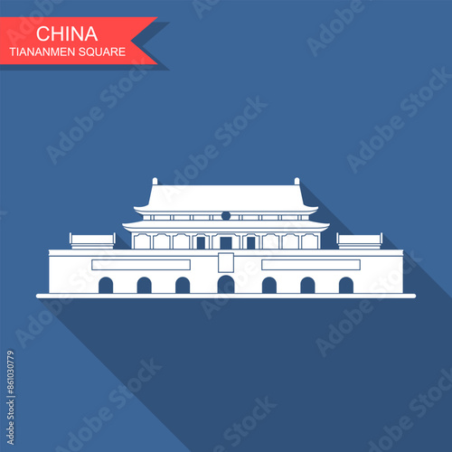 Forbidden City. Gate of Heavenly Peace. Tiananmen Square