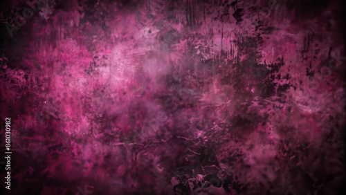 Dark mysterious abstract grunge texture featuring a predominantly black background with subtle dark pink undertones and rough worn-out finish.