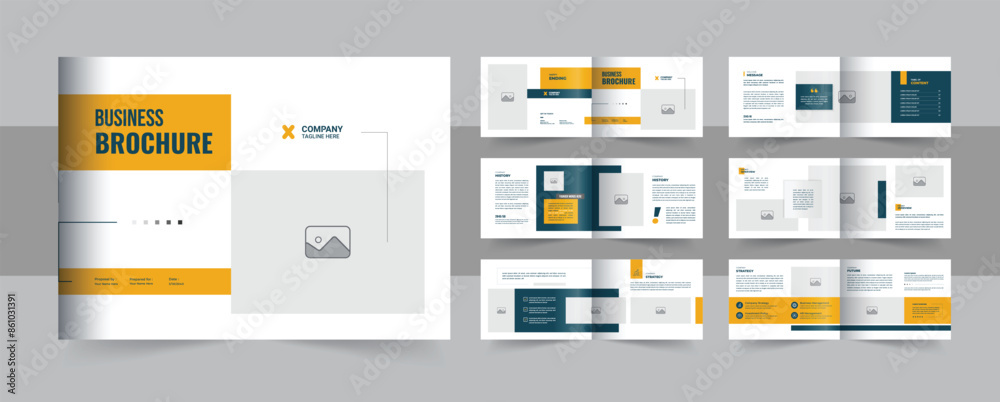 Creative landscape company profile brochure template design vector, Modern brochure template design layout Creative landscape company profile brochure template design vector, Modern brochure template design layout