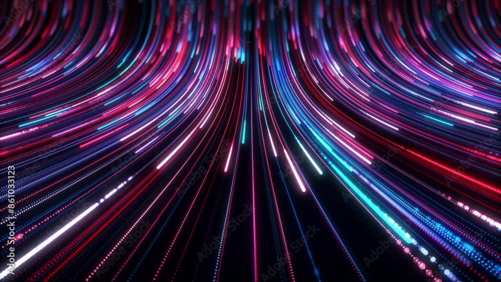 Background of fast moving colored lines