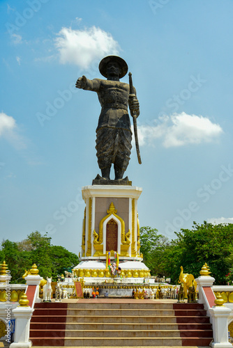 ラオスの首都ヴィエンチャンにある美しい寺院の風景Beautiful temple scenery in Vientiane, the capital of Laos photo