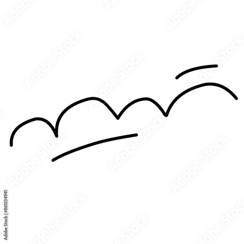 Hand drawn wind moving line. Breath of the typhoon