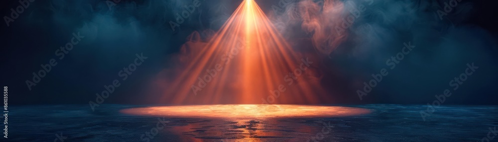 Ethereal scene with a vibrant orange light beam illuminating a hazy, mystical atmosphere. Ideal for backgrounds, creative projects, and designs. Ethereal scene with a vibrant orange light beam illuminating a hazy, mystical atmosphere. Ideal for backgrounds, creative projects, and designs.
