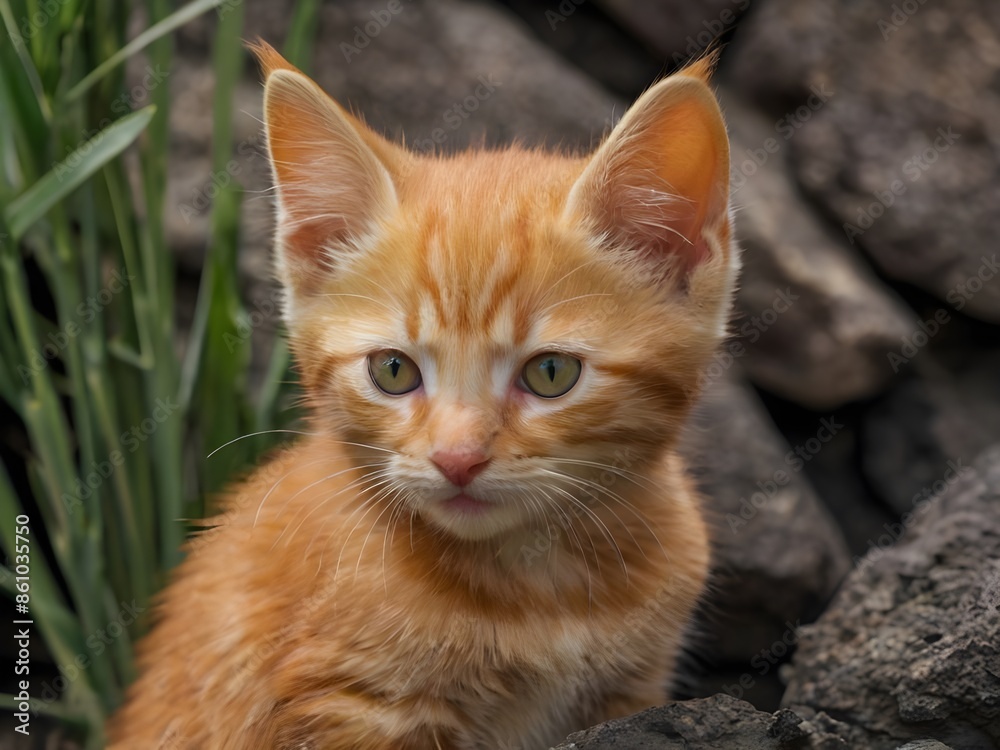 Obraz premium red cat portrait