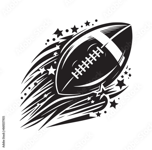 AMERICAN FOOTBALL SILHOUETTE vector illustration