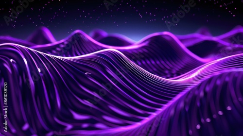 Neon purple waves background