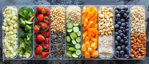 Healthy Snack Food Bowls.