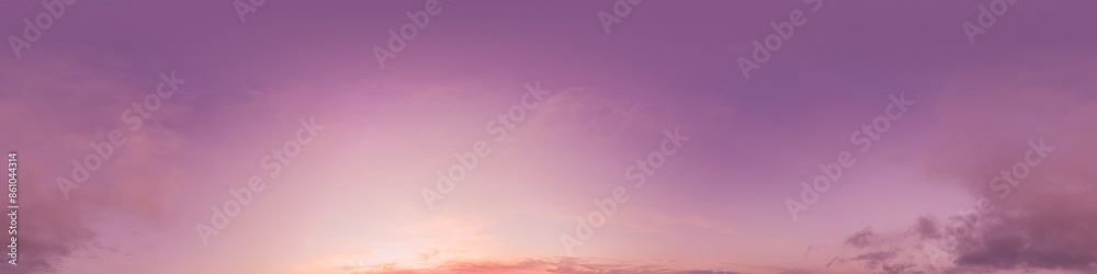 360 panorama of glowing sunset sky with bright pink Cirrus clouds. HDR 360 seamless spherical panorama. Full zenith or sky dome sky replacement for aerial drone panoramas. Climate and weather change. 360 panorama of glowing sunset sky with bright pink Cirrus clouds. HDR 360 seamless spherical panorama. Full zenith or sky dome sky replacement for aerial drone panoramas. Climate and weather change.