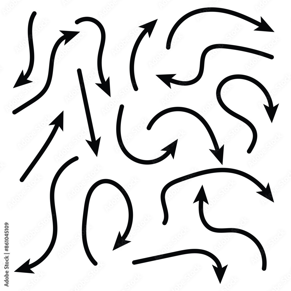 Hand drawn arrow mark icons. Doddle arrow set. Collection of hand drawn arrows. simple arrows isolated on white background. Arrow mark icons. Arrow paint design element. Vector illustration in eps 10. Hand drawn arrow mark icons. Doddle arrow set. Collection of hand drawn arrows. simple arrows isolated on white background. Arrow mark icons. Arrow paint design element. Vector illustration in eps 10.