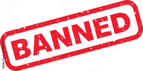 banned stamp vector. symbol, sign