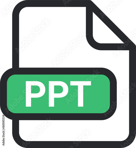 PPT file icon vector. symbol, sign