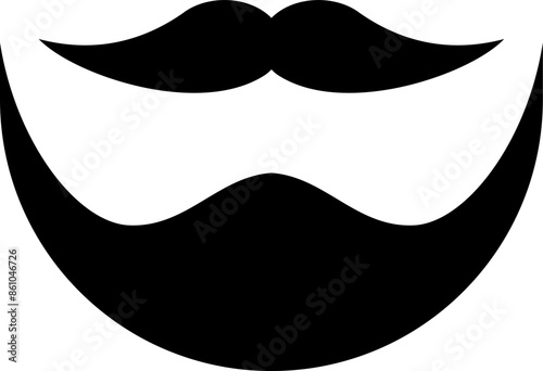 Wallpaper Mural vector of a mustache and beard Torontodigital.ca