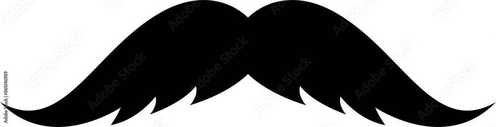 Fototapeta premium vector of a black mustache