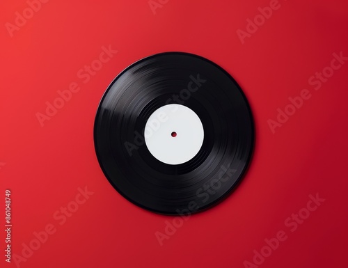 vinyl record with label