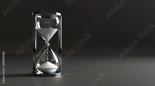 hourglass on dark background