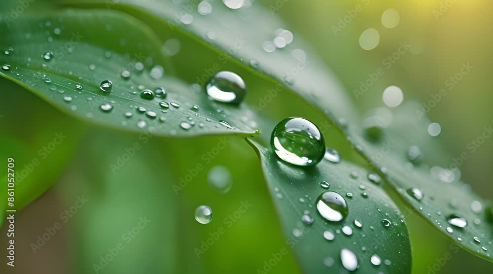 rain droplets on green leaf rain droplets on green leaf