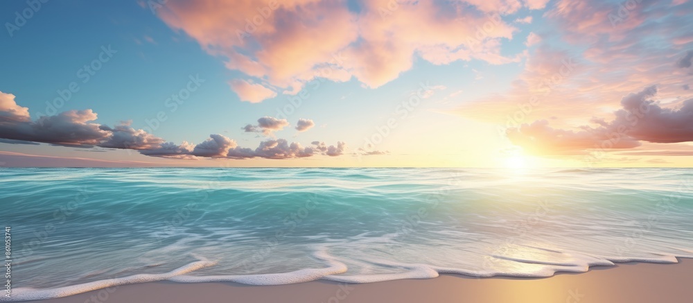 Enhance beach scene vacation concept with tropical beach background featuring a beach swing or hammock, white sand, and serene sea in an ideal summer landscape for a beach banner. Enhance beach scene vacation concept with tropical beach background featuring a beach swing or hammock, white sand, and serene sea in an ideal summer landscape for a beach banner.