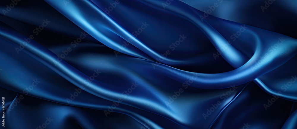Luxurious dark blue silk satin background with soft folds, ideal for adding text or design with copy space image for a variety of occasions like birthdays or holidays. Luxurious dark blue silk satin background with soft folds, ideal for adding text or design with copy space image for a variety of occasions like birthdays or holidays.