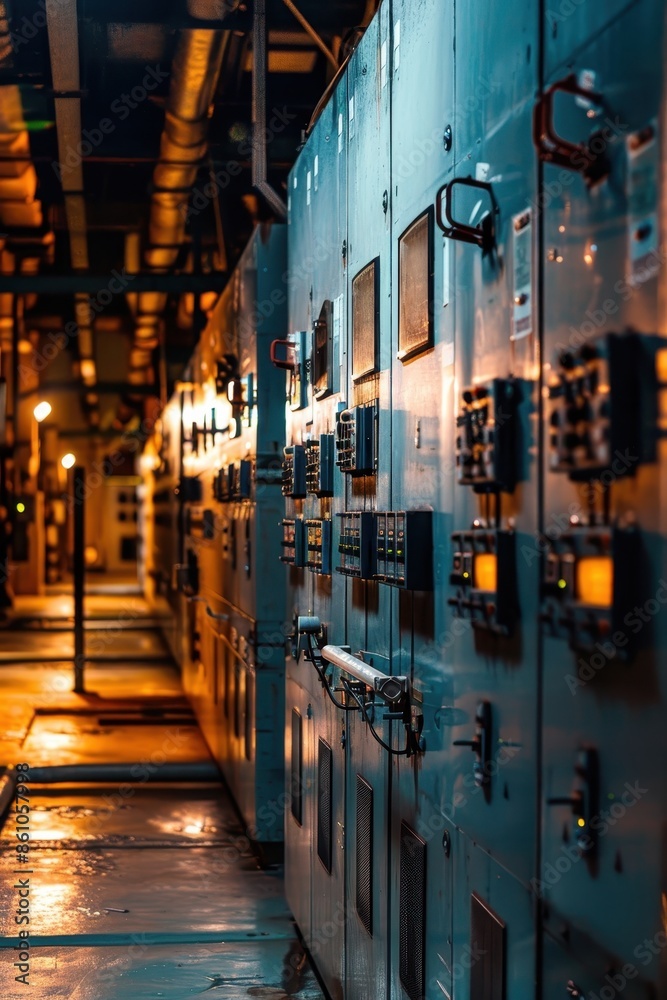 Fototapeta premium Low voltage switchgear at power plant 