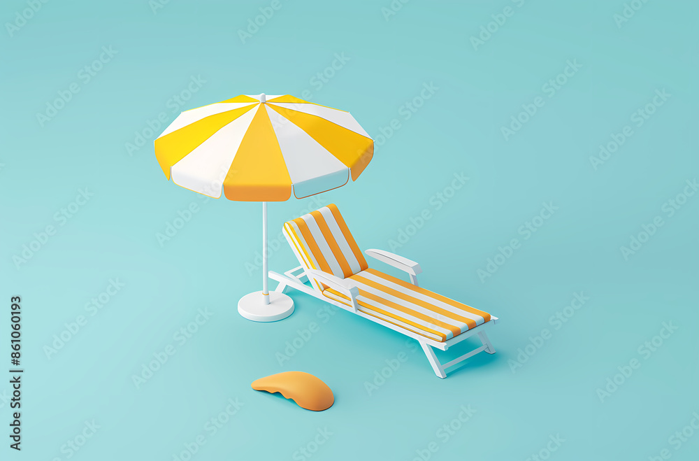 summer beach with umbrella summer beach with umbrella