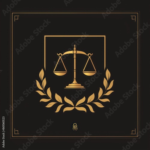 flat illustration design of justice logo