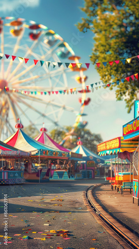 Whimsical Journeys, The Vibrant Atmosphere of Ferris Wheels and Carnival Games