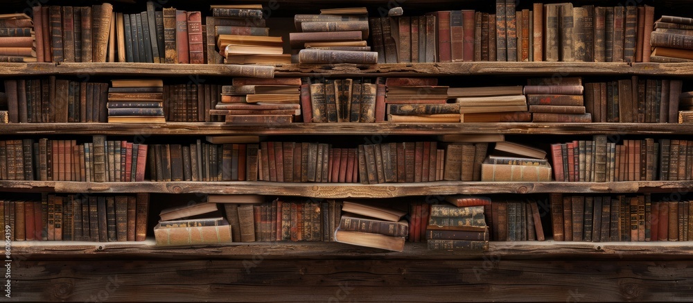 distorted wood bookshelf. with copy space image. Place for adding text or design distorted wood bookshelf. with copy space image. Place for adding text or design
