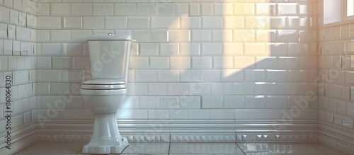 White ceramic toilet placed...