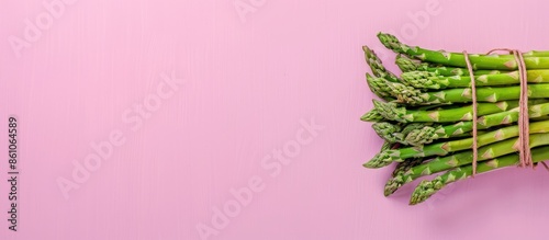 Bundle of green asparagus s...