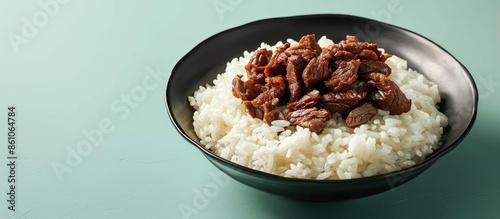 Steamed rice topped with fr...