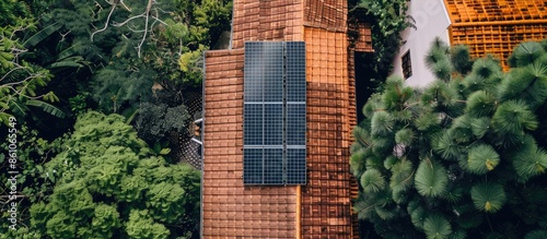 Modern full black solar pan...