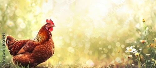 brown hen sitting down in a...