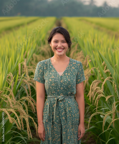 A young woman, her smile ra...