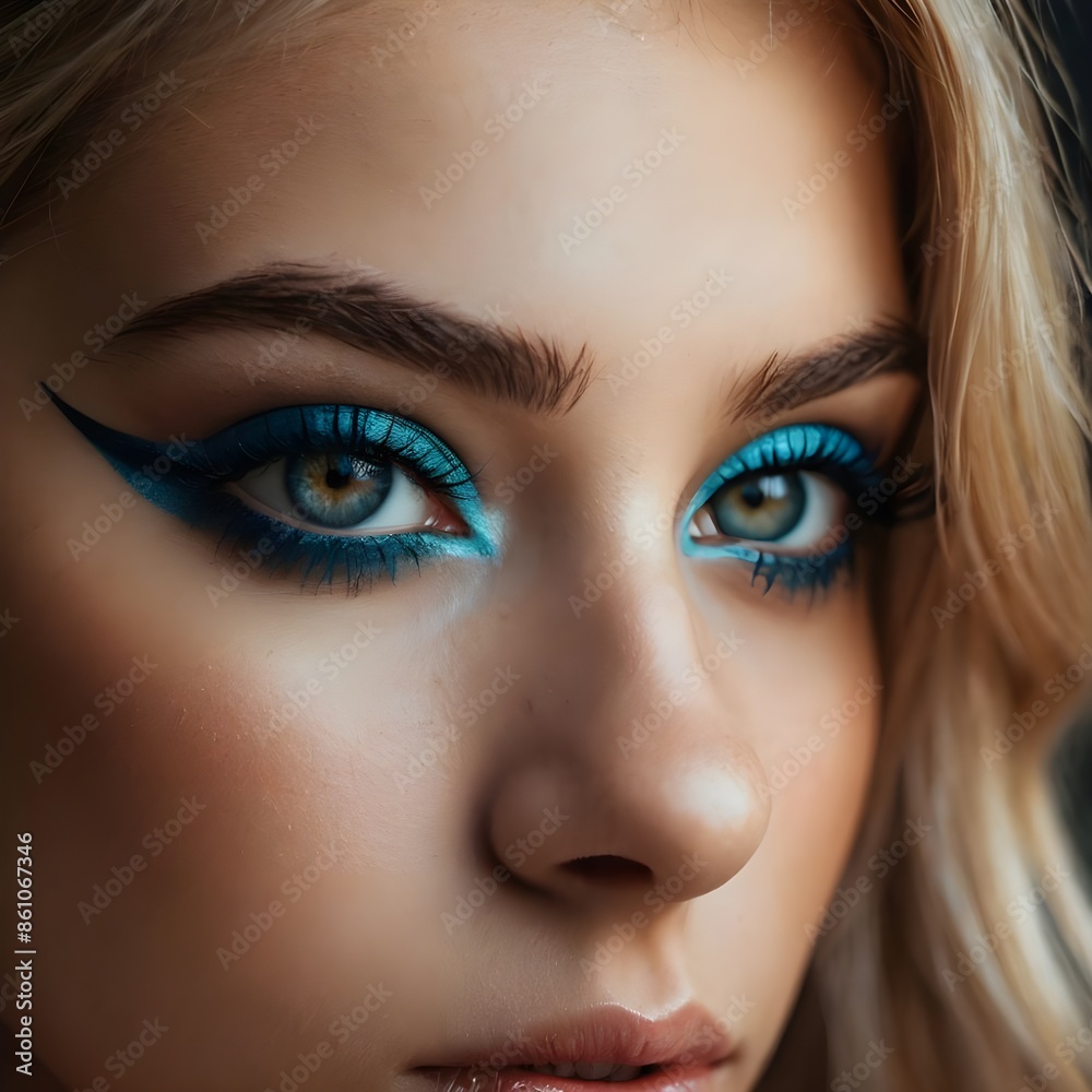 Obraz premium close up portrait of woman with makeup