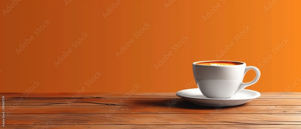 Minimalist vector art of an espresso shot with a coffee cup and saucer. Minimalist vector art of an espresso shot with a coffee cup and saucer.