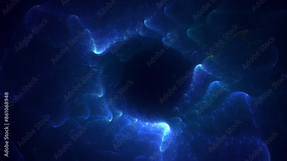 3D manual rendering abstract round light background. Its not AI Generatd illustration.