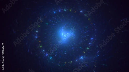 3D manual rendering abstract round light background. Its not AI Generatd illustration.