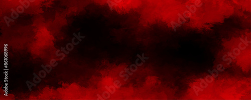 Black red abstract background with copy space for design. Overlays fog isolated on black background. Red steam on a black background smoke rising mist or smog brush effect grunge texture.