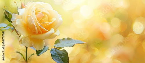 Light Yellow Rose Flower pa...