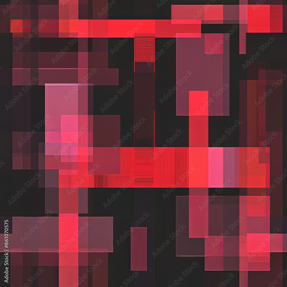 Red Square Cubes Abstract Lines Red Square Cubes Abstract Lines