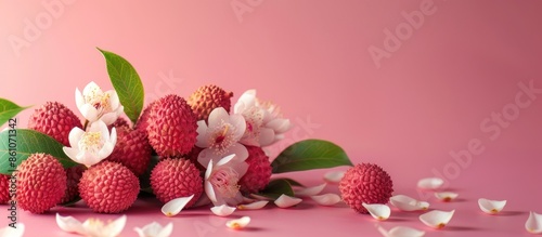 shelled lychee Isolated on ...