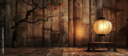 Lamp made of wood, vintage ...