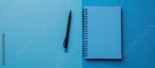 notepad on the table, blue ...