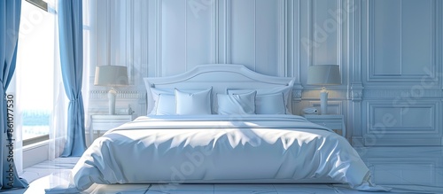 Luxury hotel bed room for t...