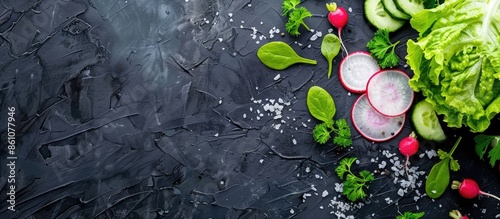 Vitamin salad of young vege...