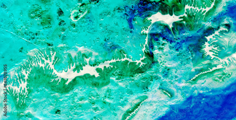 Fototapeta premium The Enchanting Dance: Free-Flowing Colors in Liquid Art with an Ethereal Touch